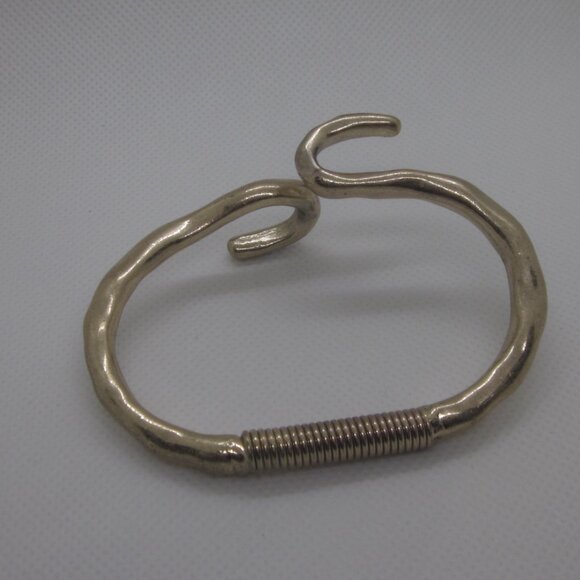 Hammered Look Gold Tone Bracelet Blessed - Picture 3 of 3